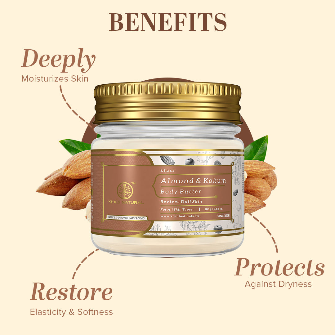 Khadi Natural Almond & Kokum Body Butter - 100gm Sale - Image 2 - Buy from Indicrest
