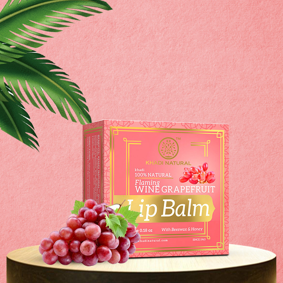 Khadi Natural Wine Grapefruit Lip Balm - With Beeswax & Honey - 5gm - Image 7 - Buy from Indicrest