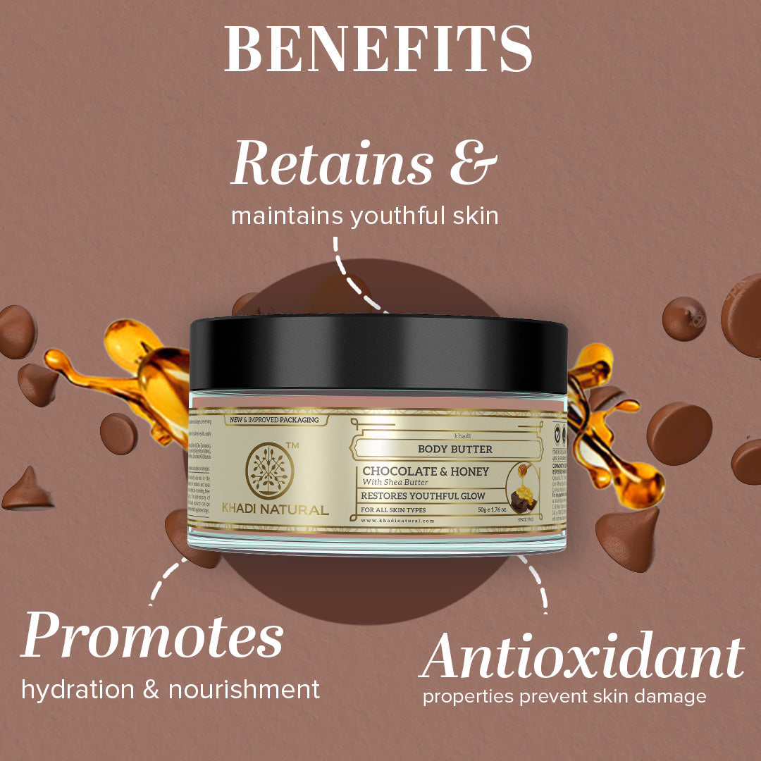 Khadi Natural Chocolate Honey Body Butter - 50gm - Image 2 - Buy from Indicrest