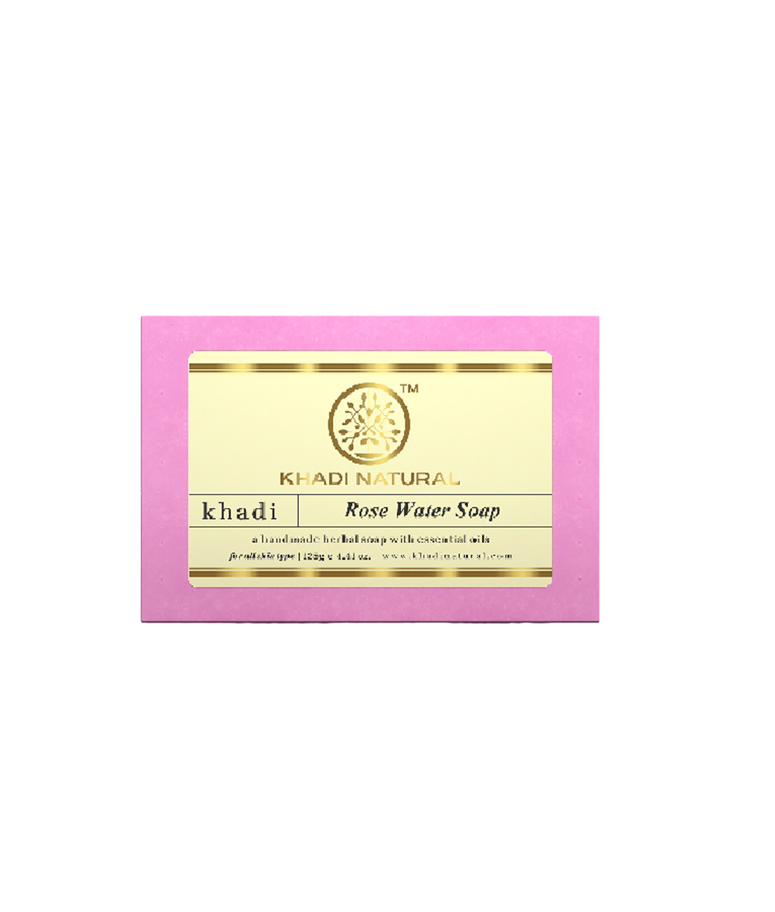 Khadi Natural Herbal Rose Water Soap - 125gm - Buy from Indicrest