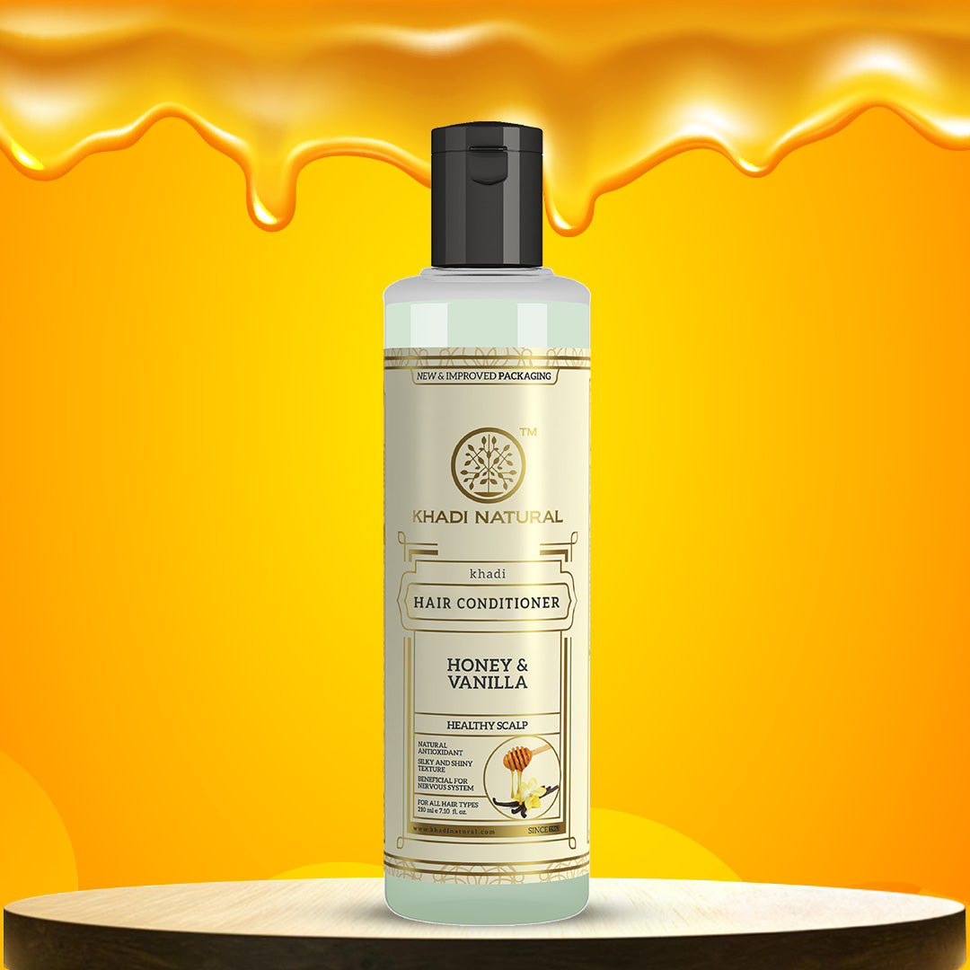 Khadi Natural Honey & Vanilla Hair Conditioner - 210ml - Image 8 - Buy from Indicrest