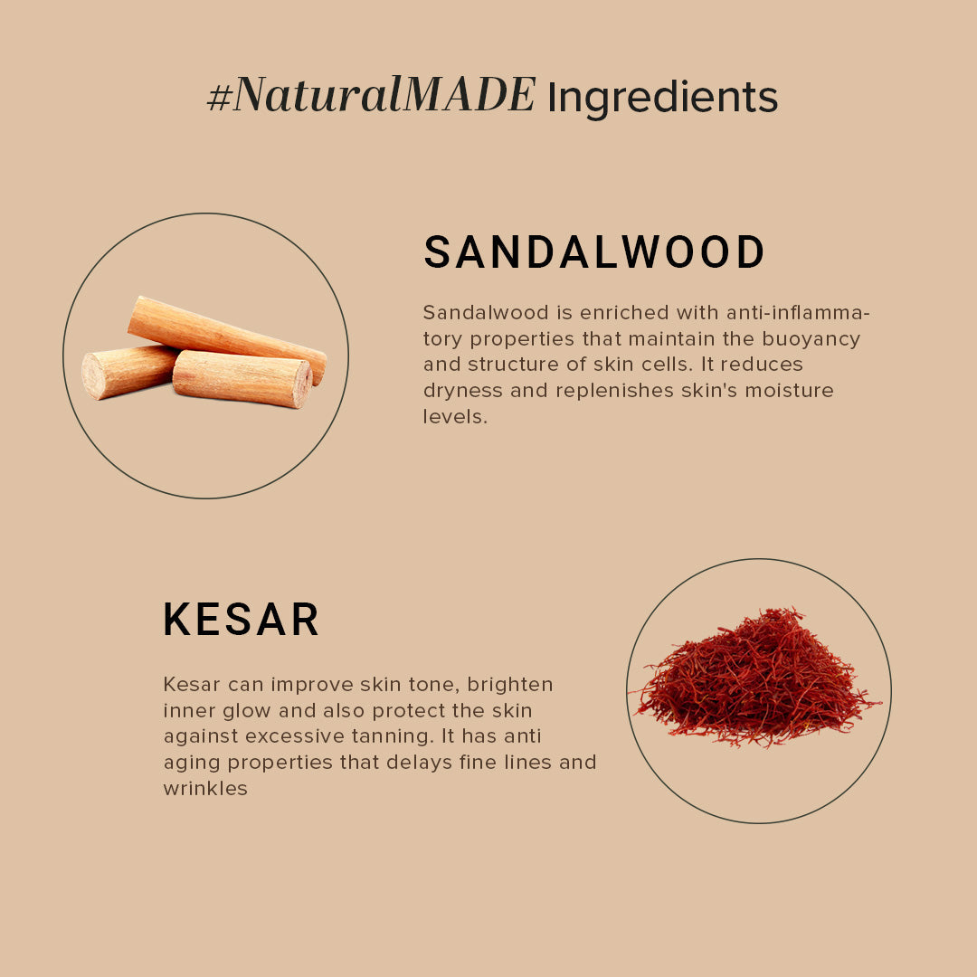 Khadi Natural Sandalwood & Kesar Moisturizer Combo Pack of 2 - 210ml Each - Image 3 - Buy from Indicrest