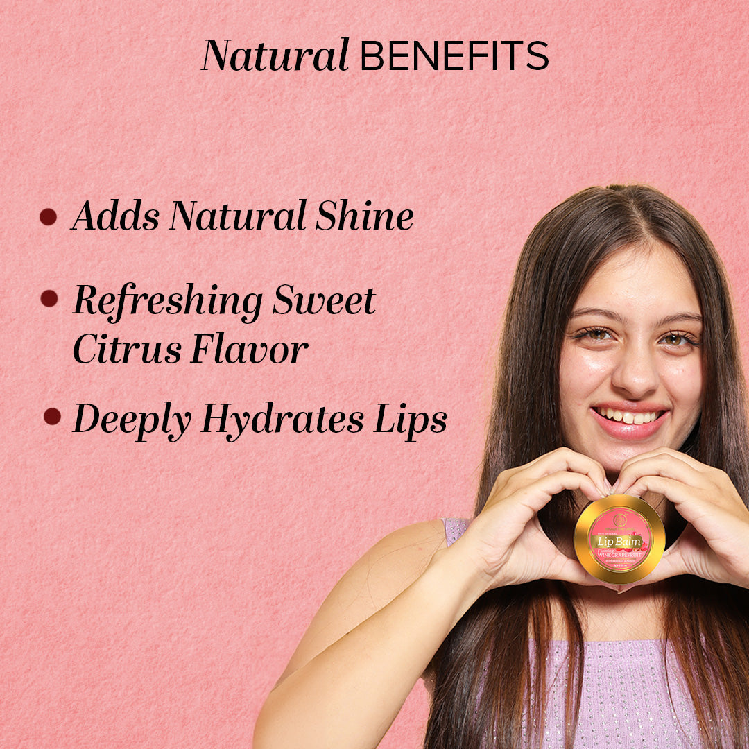 Khadi Natural Wine Grapefruit Lip Balm - With Beeswax & Honey - 5gm - Image 2 - Buy from Indicrest