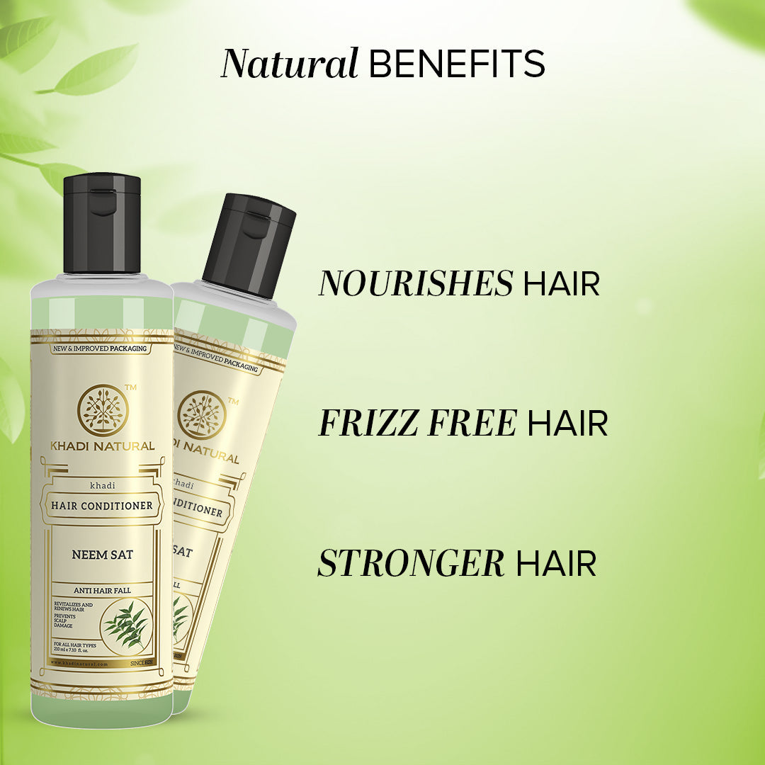 Khadi Natural Neem Sat Hair Conditioner - 210ml - Image 2 - Buy from Indicrest