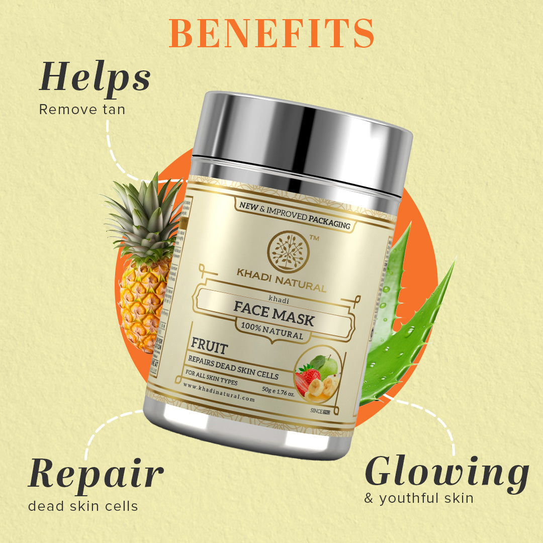 Khadi Natural Fruit Face Mask - 50gm - Image 2 - Buy from Indicrest