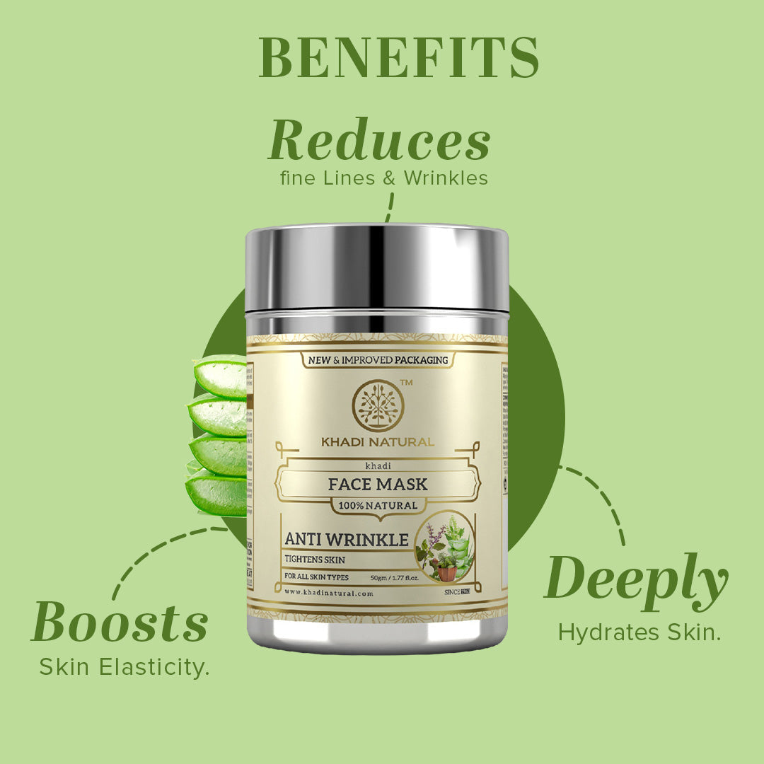 Khadi Natural Anti Wrinkle Face Mask Combo Pack Of 2 - 50gm Each Sale - Image 2 - Buy from Indicrest