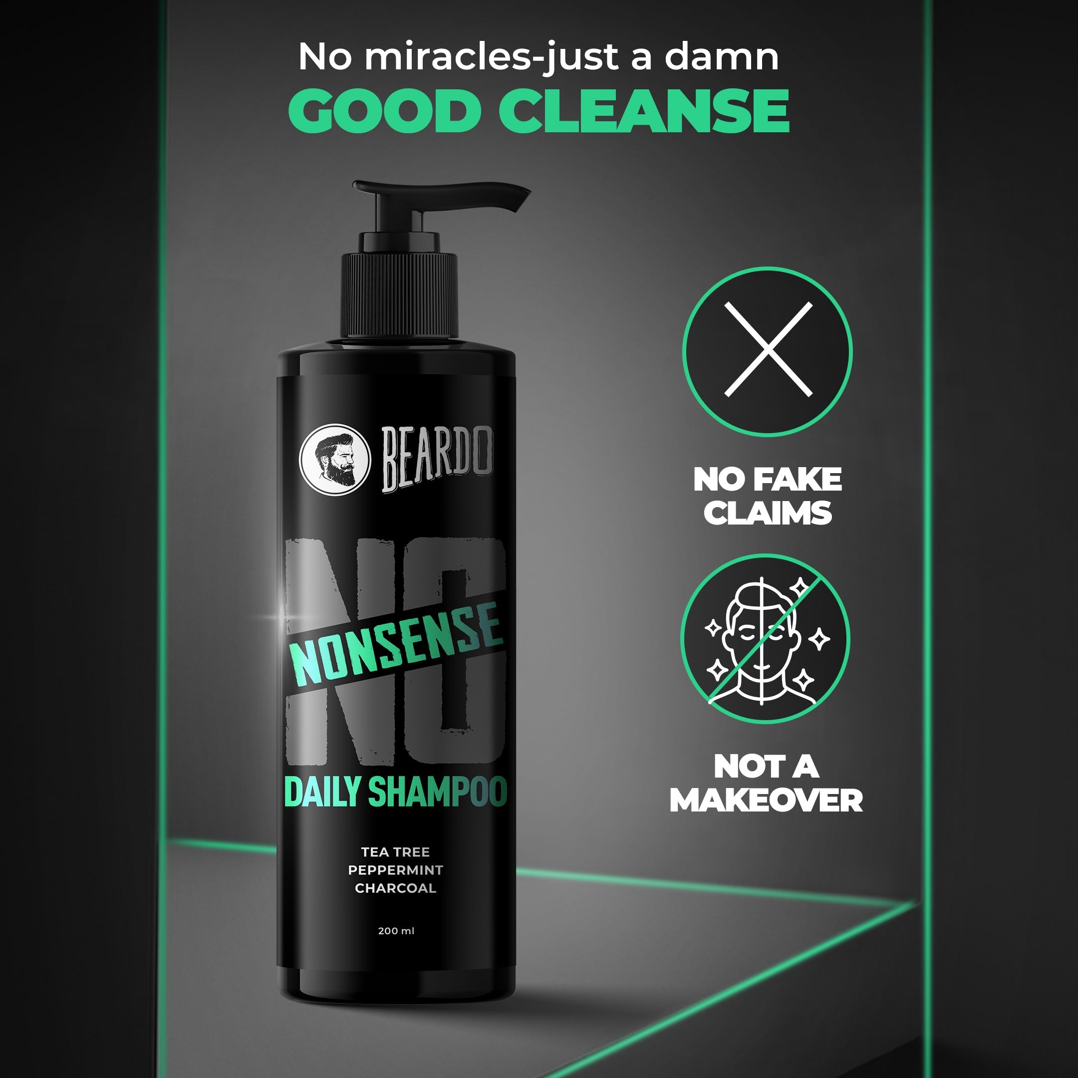 Beardo No Nonsense Daily Shampoo, 200ml - Image 4 - Buy from Indicrest