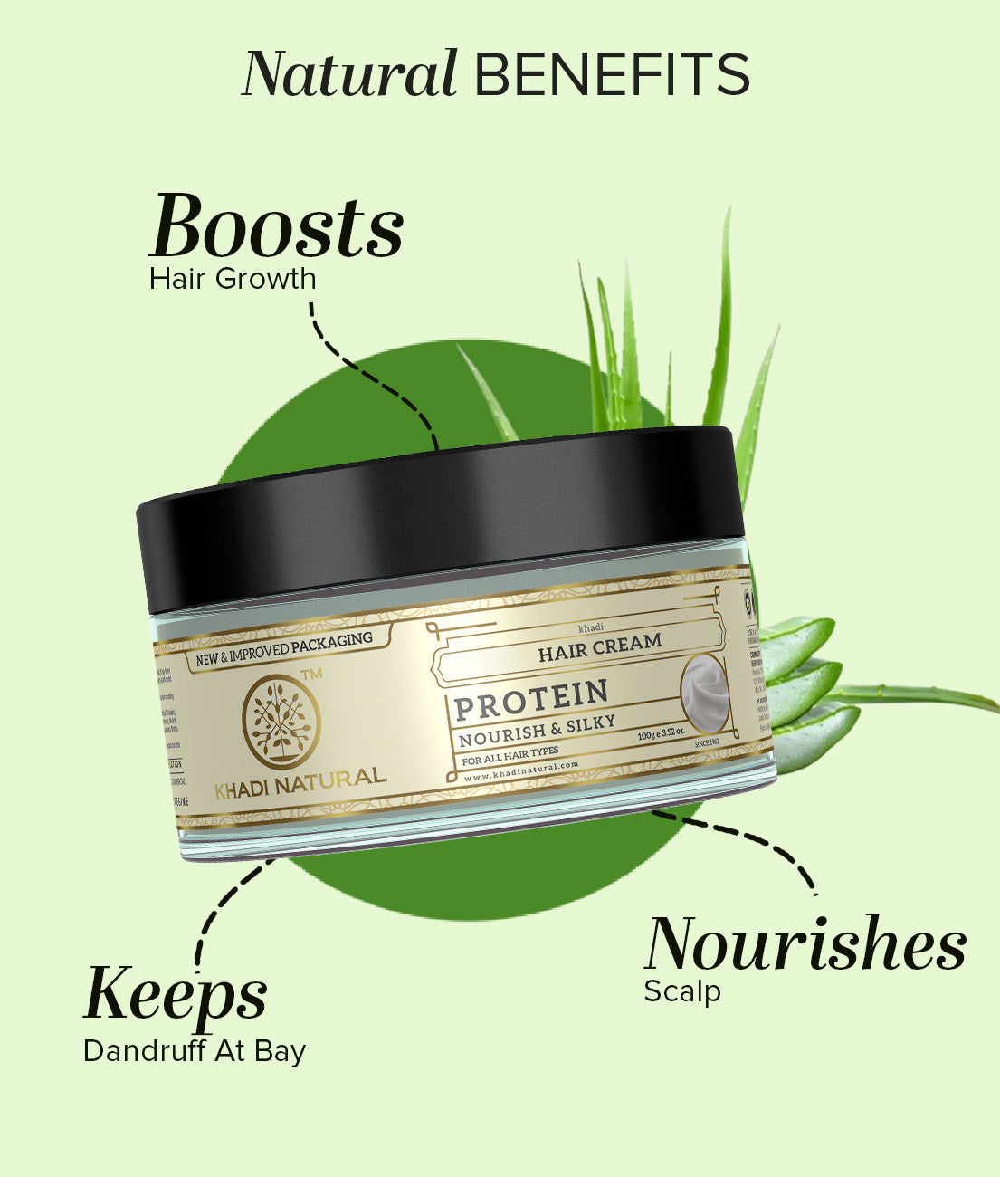 Khadi Natural Herbal Protein Hair Cream - 100gm - Image 2 - Buy from Indicrest