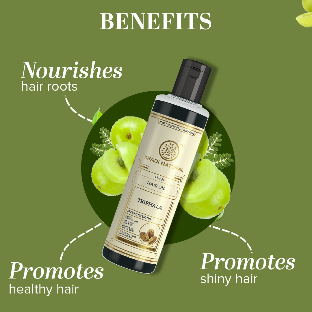 Khadi Natural Triphala Hair Oil - 210ml - Image 2 - Buy from Indicrest