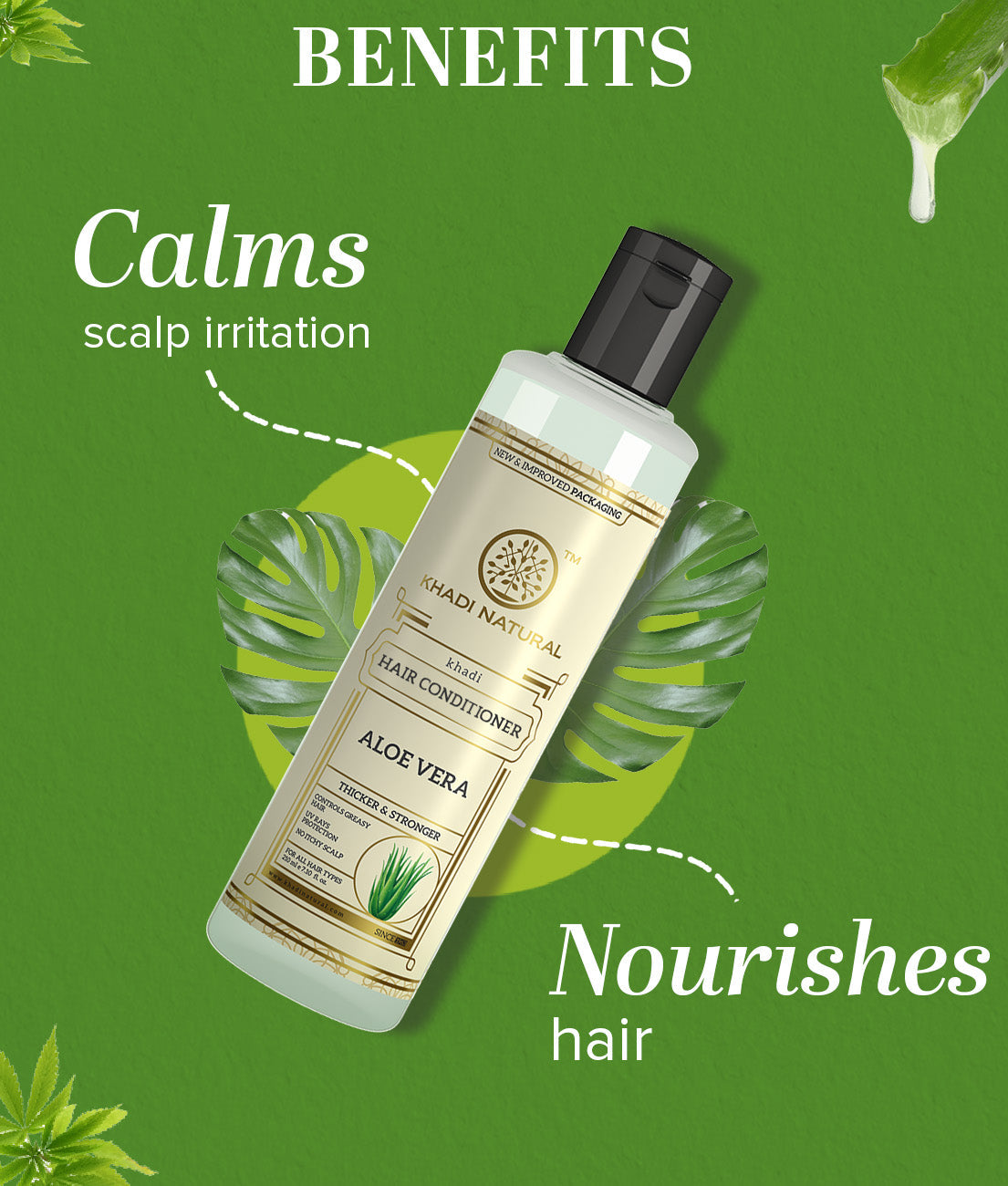 Khadi Natural Aloe Vera Hair Conditioner - 210ml Sale - Image 2 - Buy from Indicrest