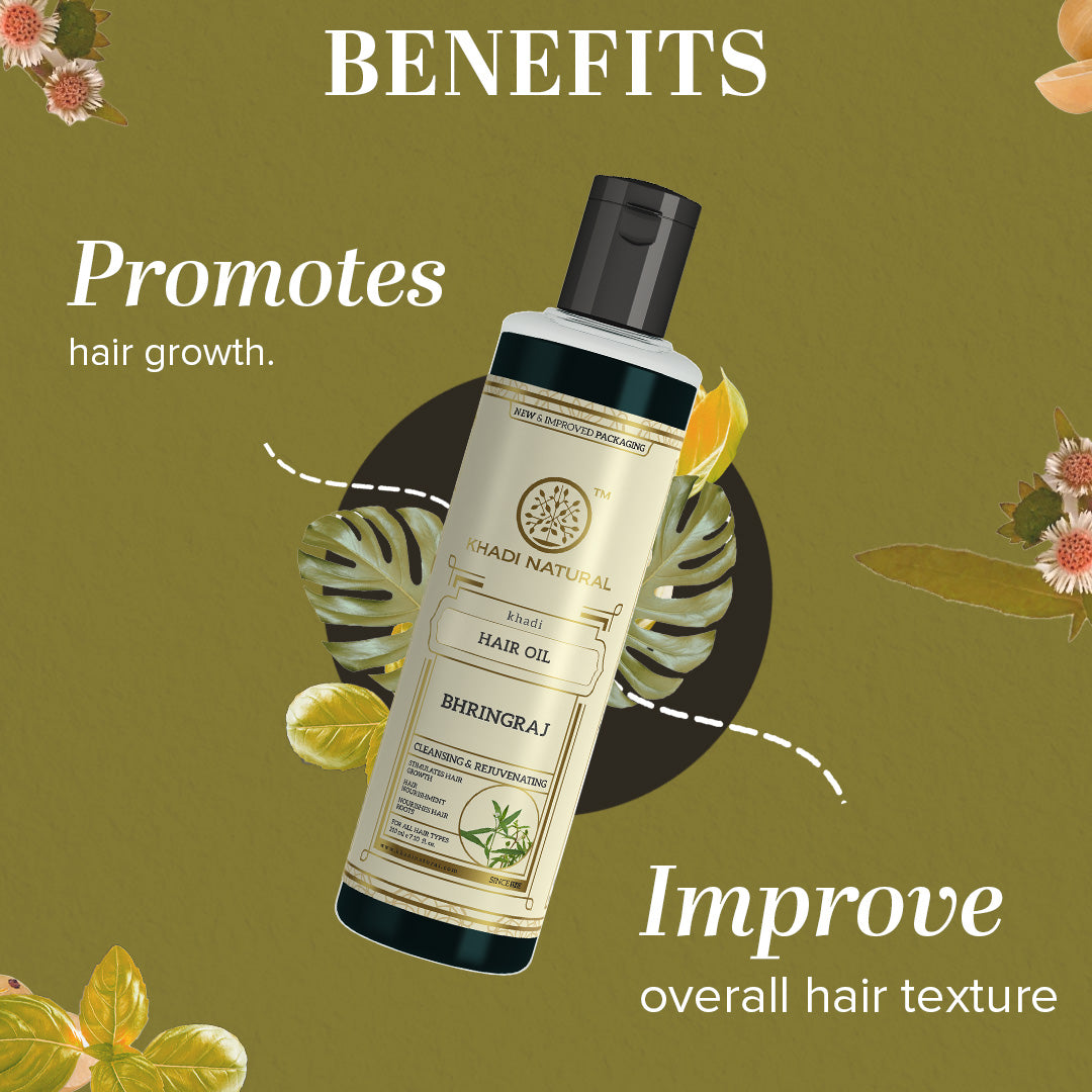 Khadi Natural Bhringraj Hair Oil - 210ml - Image 2 - Buy from Indicrest