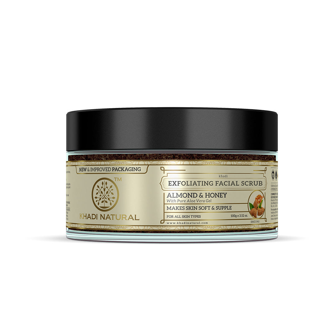 Khadi Natural Almond & Honey Exfoliating Facial Scrub - 100gm Sale - Image 5 - Buy from Indicrest