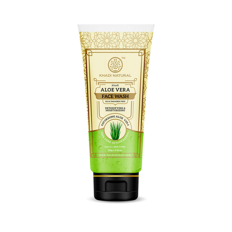 Khadi Natural Aloe Vera Face Wash SLS & Paraben Free - 100gm - Buy from Indicrest