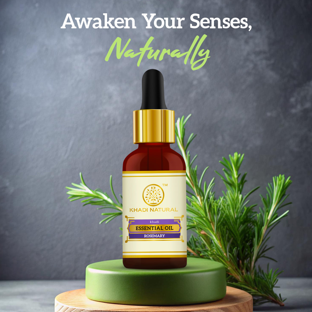 Khadi Natural Herbal Rosemary Essential Oil - 15ml - Image 8 - Buy from Indicrest