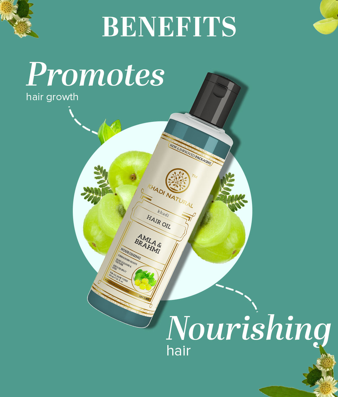 Khadi Natural Amla & Brahmi Hair Oil - 210ml - Image 2 - Buy from Indicrest