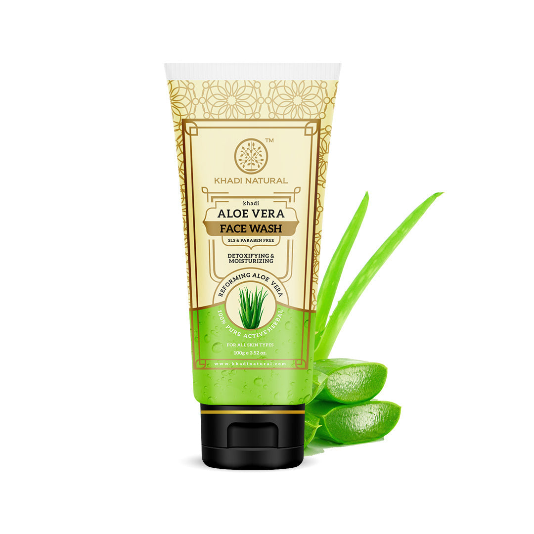 Khadi Natural Aloe Vera Face Wash SLS & Paraben Free - 100gm - Image 6 - Buy from Indicrest