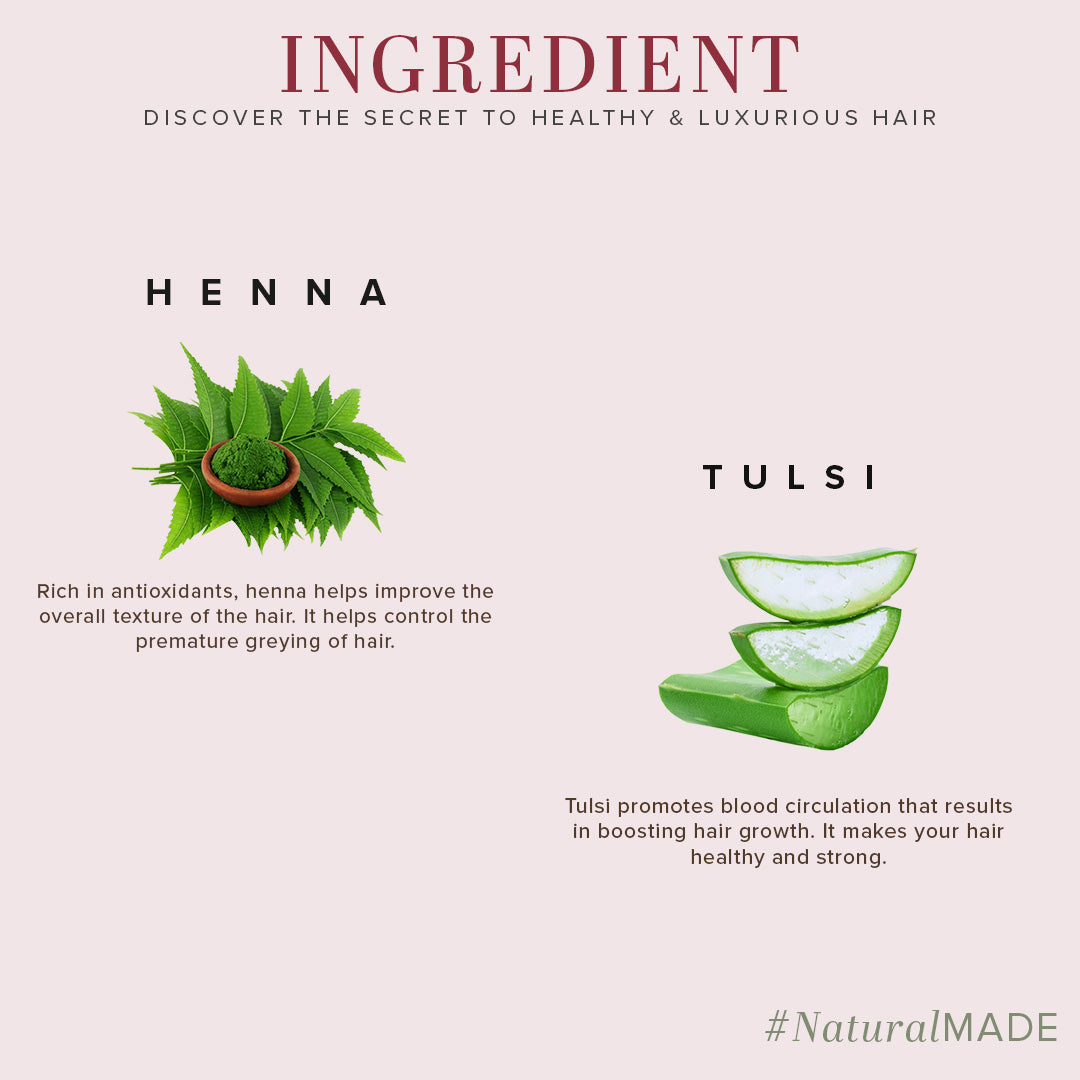 Khadi Natural Heena & Tulsi Extra Hair Conditioning Cleanser SLS & Paraben Free - 210ml Sale - Image 3 - Buy from Indicrest