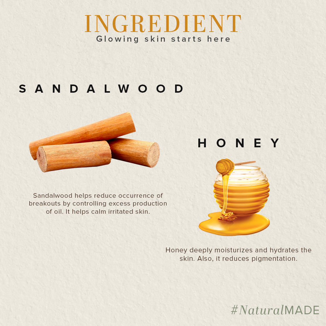 Khadi Natural Sandalwood & Honey Face Wash Combo Pack Of 2 - 210ml Each - Sale - Image 3 - Buy from Indicrest