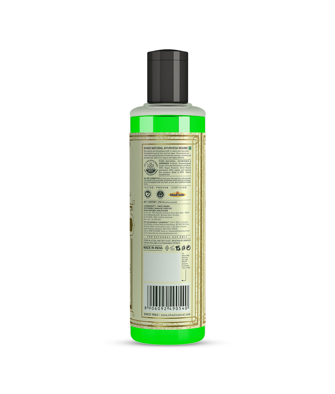 Khadi Natural Neem Face Wash - 210ml - Image 5 - Buy from Indicrest