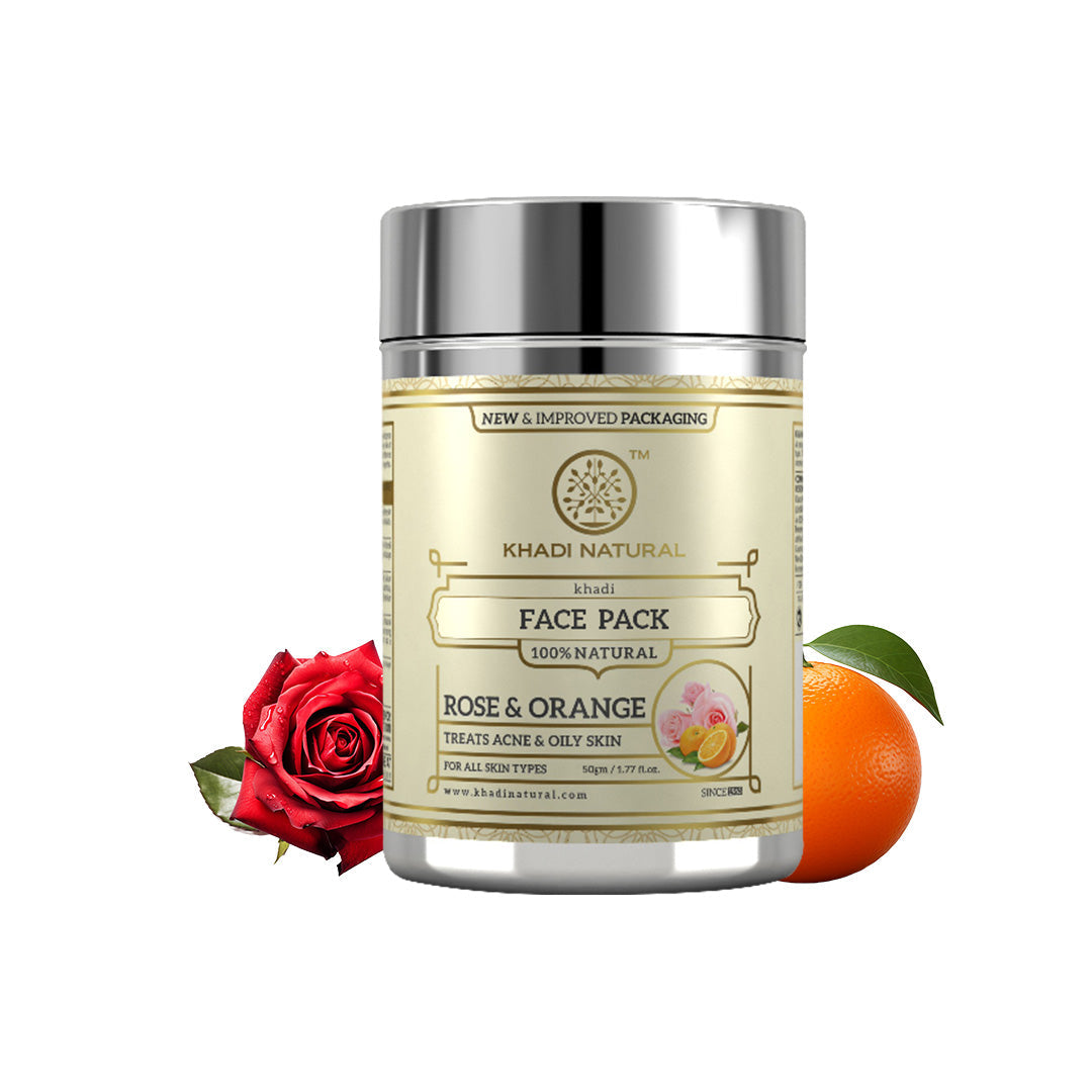 Khadi Natural Rose & Orange Face Pack - 50gm - Image 5 - Buy from Indicrest
