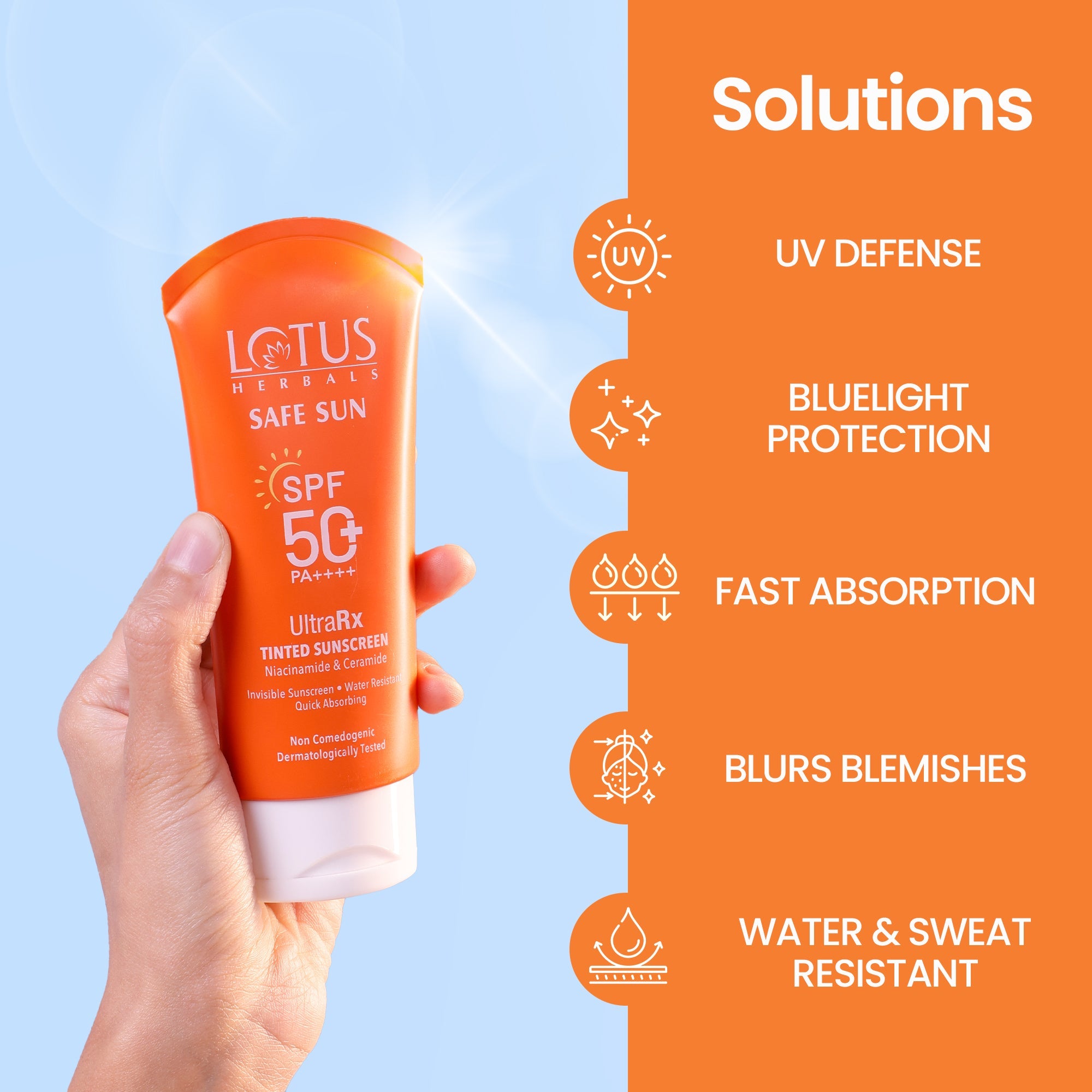 Lotus Herbals Safe Sun UltraRx Tinted Sunscreen SPF 50+, S2 - 75g