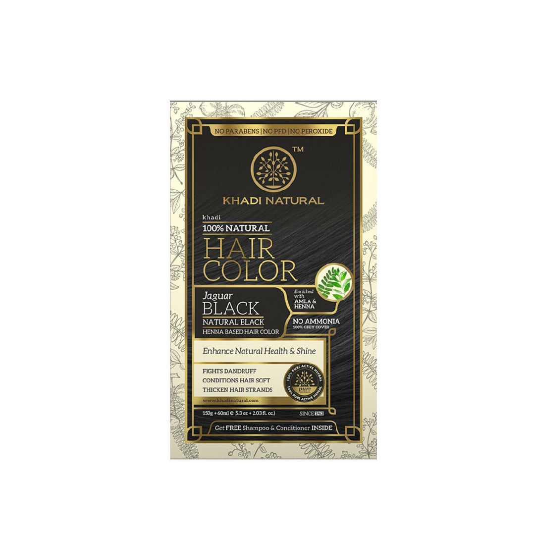 Khadi Natural Jaguar Black Hair Color - 150ml - Buy from Indicrest