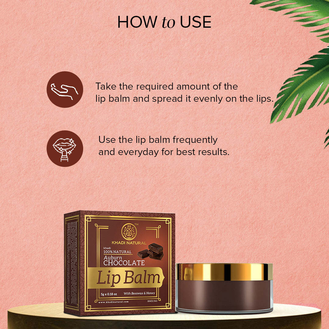 Khadi Natural Chocolate Lip Balm - 5gm - Image 4 - Buy from Indicrest