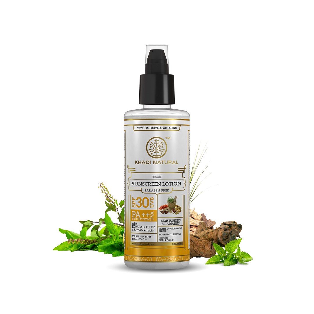 Khadi Natural Sunscreen Moisturising Lotion - SPF 30 - 100ml - Image 5 - Buy from Indicrest
