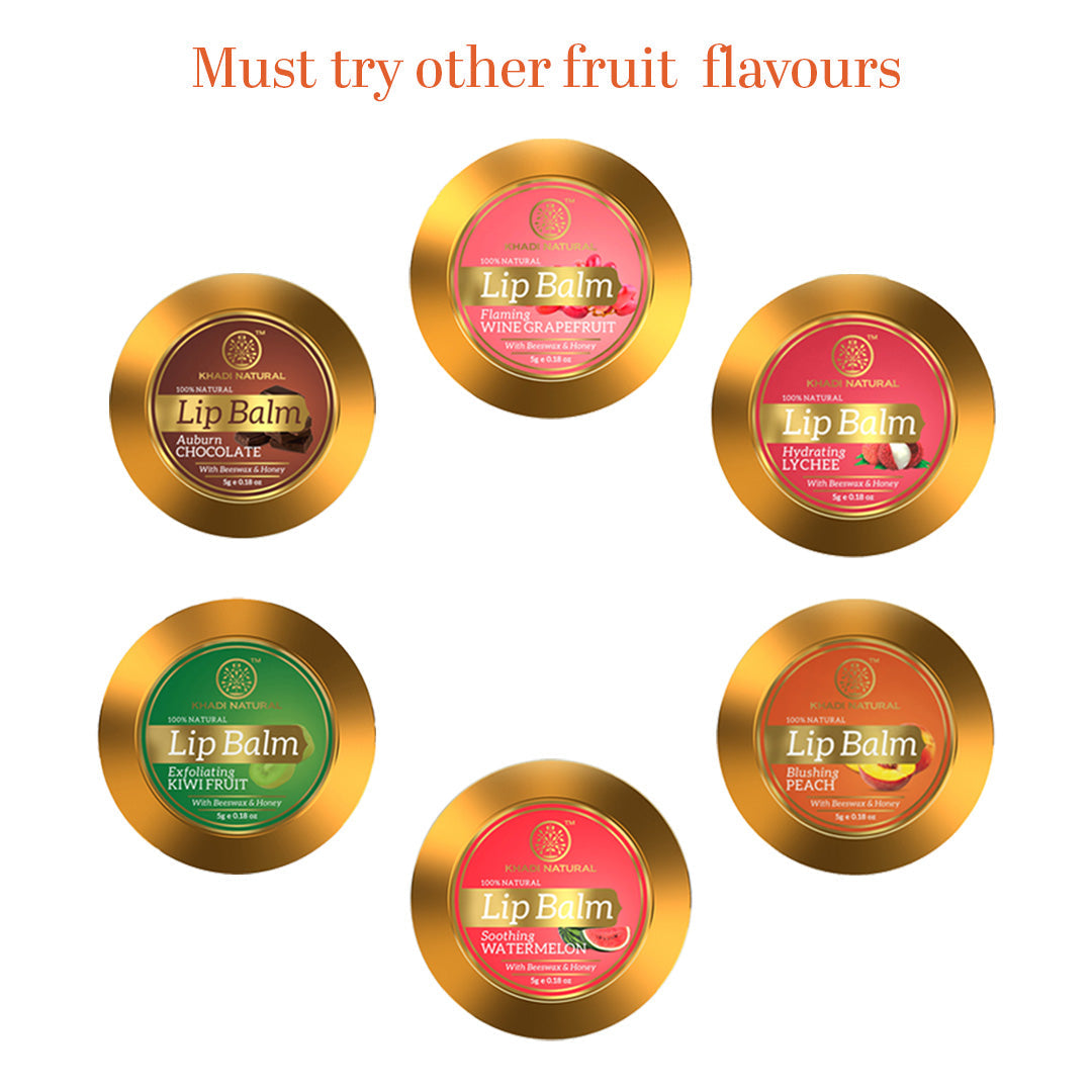 Khadi Natural Peach Lip Balm - 5gm - Image 6 - Buy from Indicrest