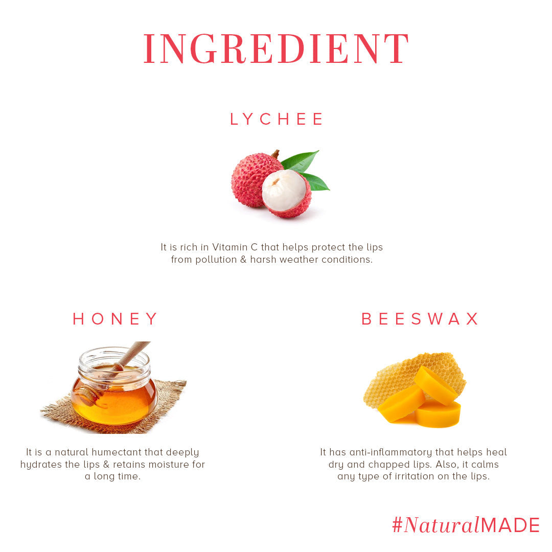 Khadi Natural Lychee Lip Balm - 5gm - Image 3 - Buy from Indicrest