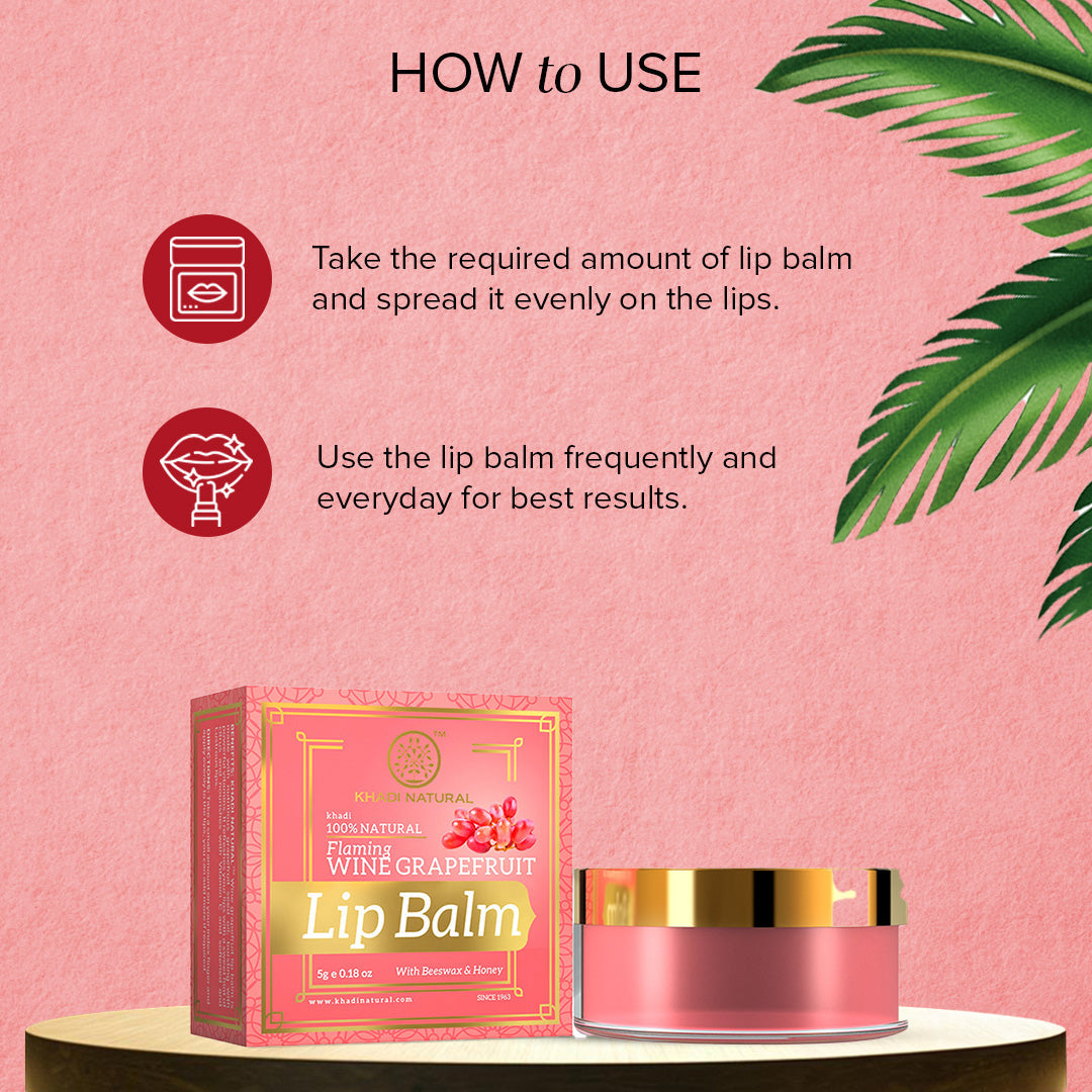 Khadi Natural Wine Grapefruit Lip Balm - 5gm - Image 4 - Buy from Indicrest