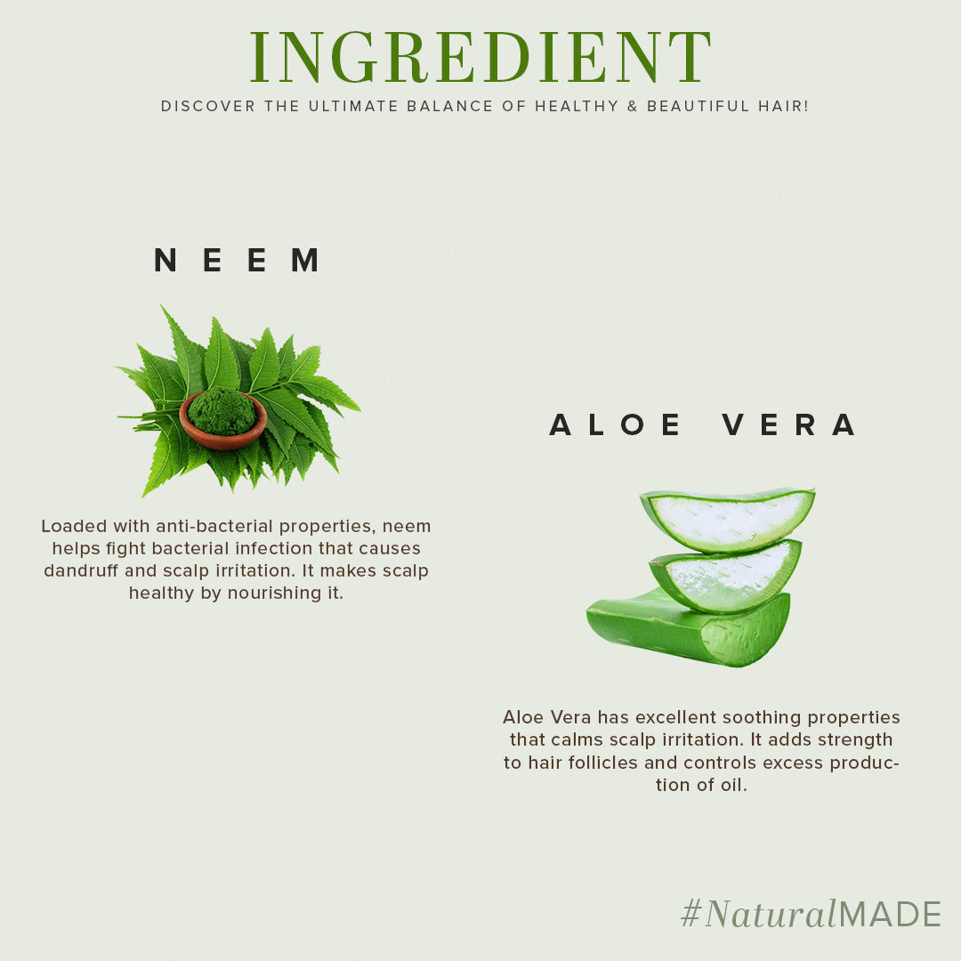 Khadi Natural Neem & Aloevera Hair Cleanser SLS & Paraben Free - 210ml - Image 3 - Buy from Indicrest