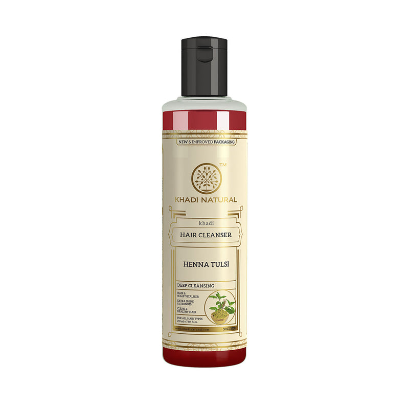 Khadi Natural Henna Tulsi Hair Cleanser - 210ml - Buy from Indicrest
