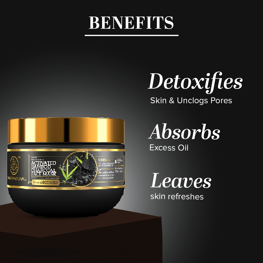 Khadi Natural Activated Bamboo Charcoal Face Mask - 200gm - Image 2 - Buy from Indicrest