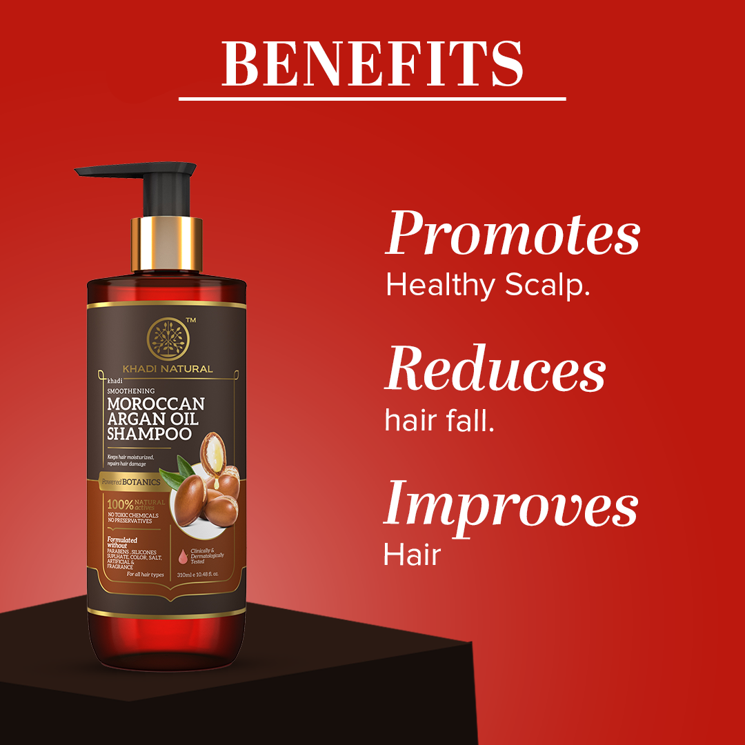 Khadi Natural Moroccan Argan Hair Shampoo Sulphate free - 310ml - Image 2 - Buy from Indicrest