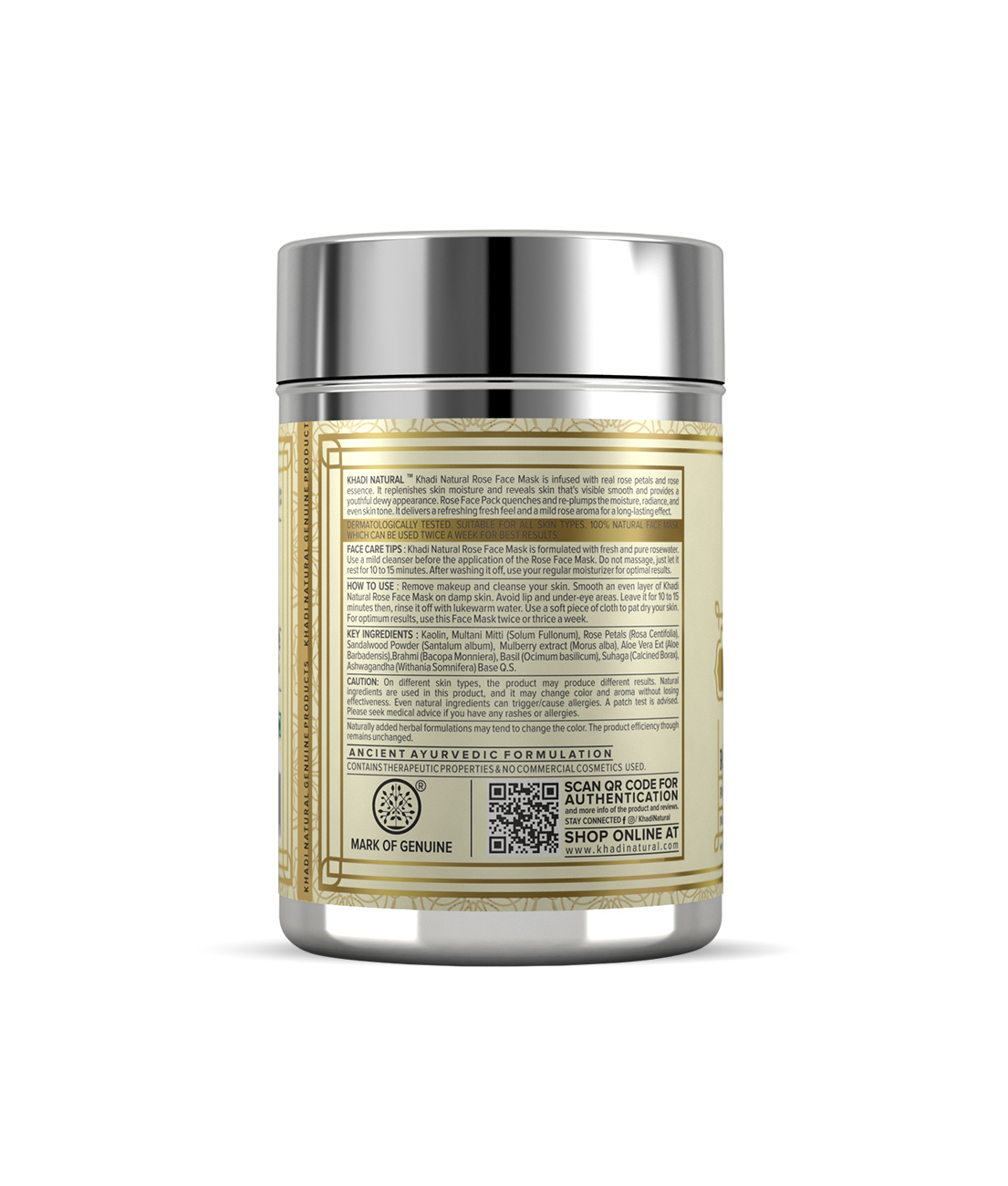 Khadi Natural Rose Face Mask - 50gm - Image 6 - Buy from Indicrest