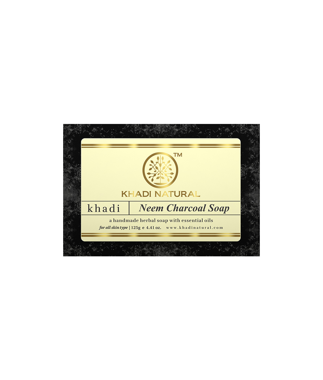 Khadi Natural Neem Charcoal Soap - 125gm - Buy from Indicrest