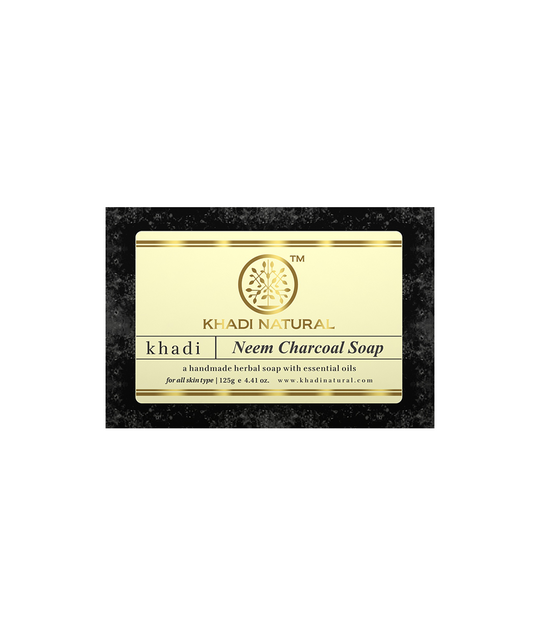 Khadi Natural Neem Charcoal Soap - 125gm - Buy from Indicrest