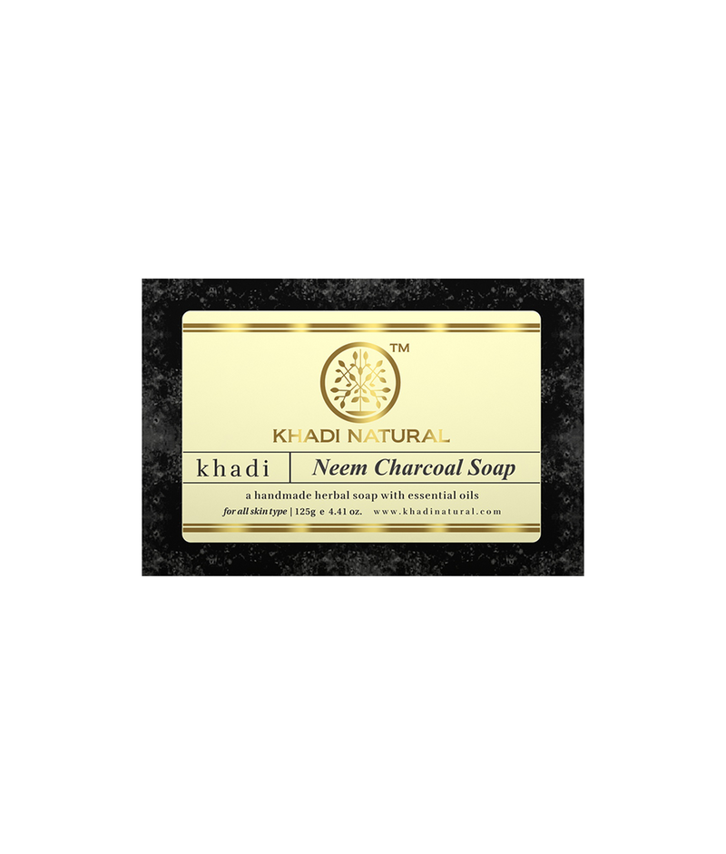 Khadi Natural Neem Charcoal Soap - 125gm - Buy from Indicrest
