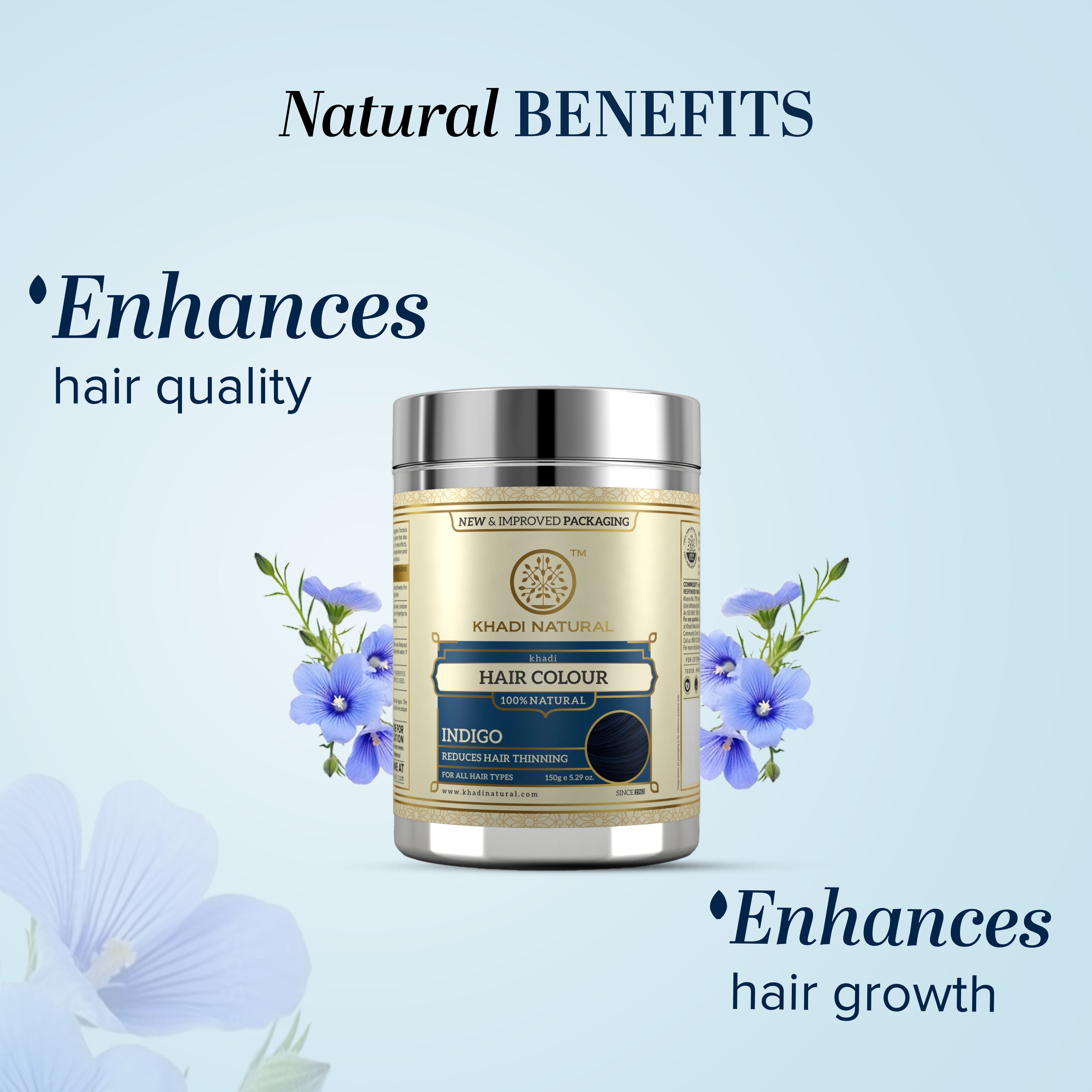 Khadi Natural Indigo Hair Color - 150gm - Image 2 - Buy from Indicrest
