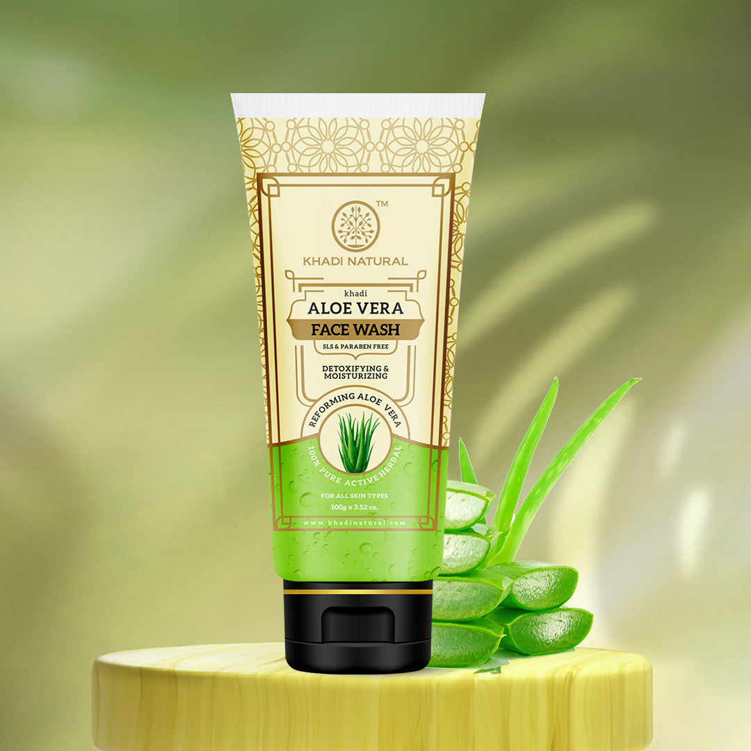 Khadi Natural Aloe Vera Face Wash SLS & Paraben Free - 100gm - Image 8 - Buy from Indicrest