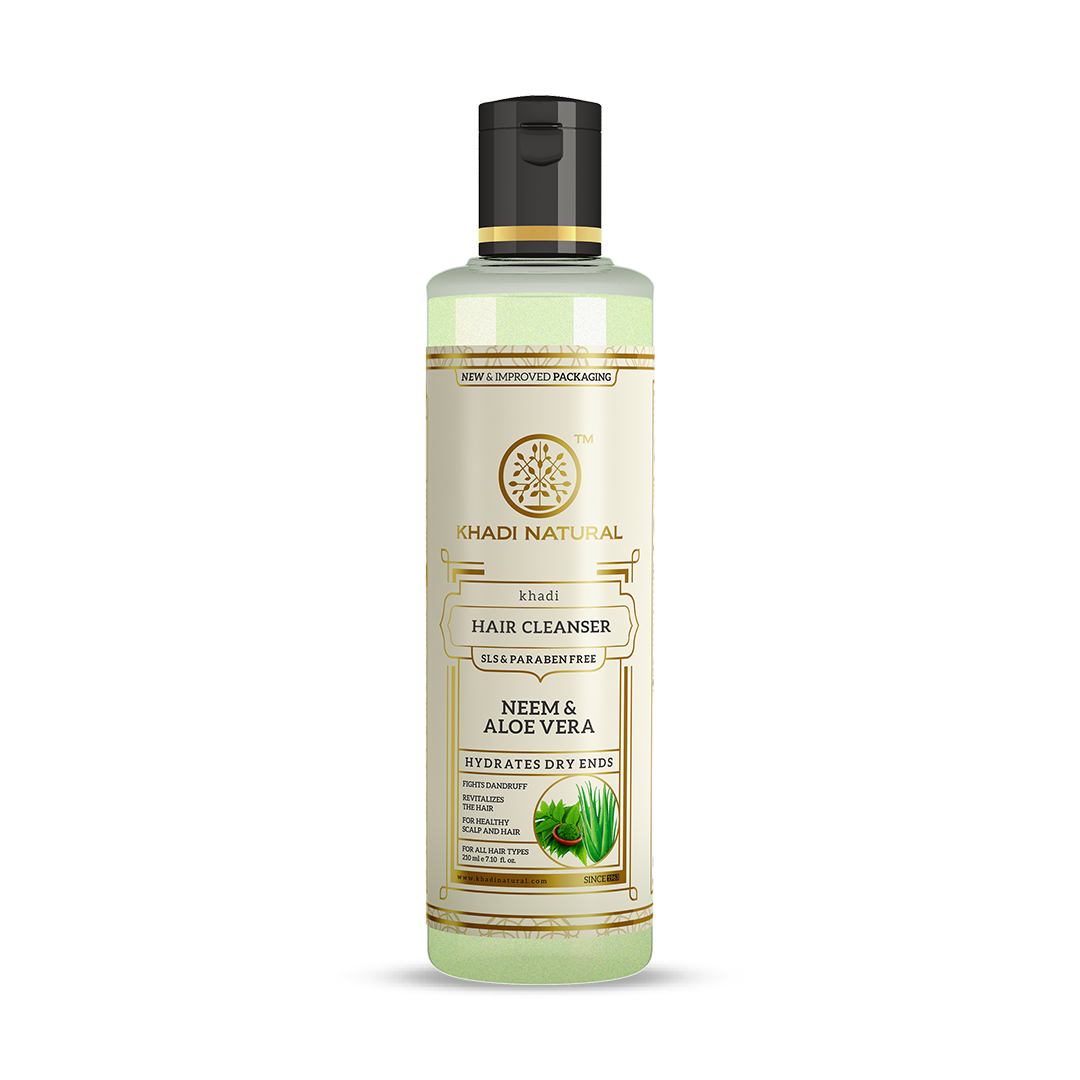 Khadi Natural Neem & Aloevera Hair Cleanser SLS & Paraben Free - 210ml - Image 8 - Buy from Indicrest