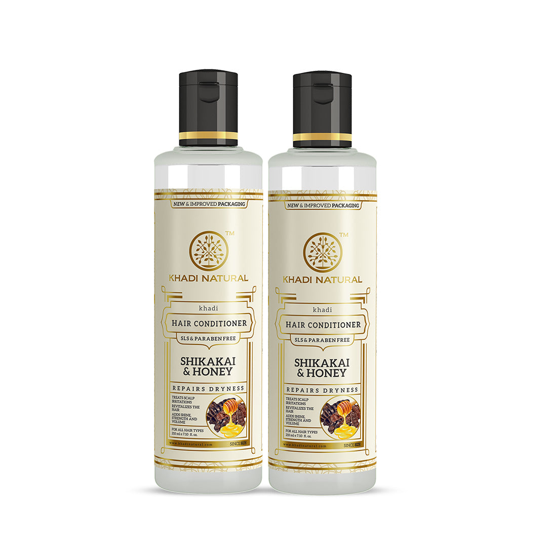 Khadi Natural Shikakai & Honey Hair Conditioner SLS Free Combo Pack Of 2 – 210ml Each Sale - Buy from Indicrest