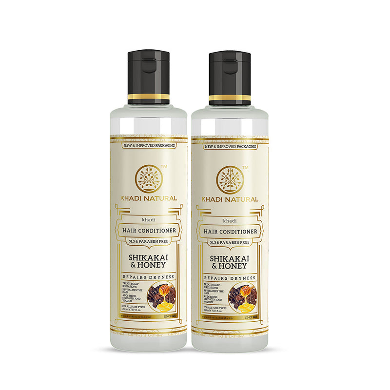 Khadi Natural Shikakai & Honey Hair Conditioner SLS Free Combo Pack Of 2 – 210ml Each Sale - Buy from Indicrest