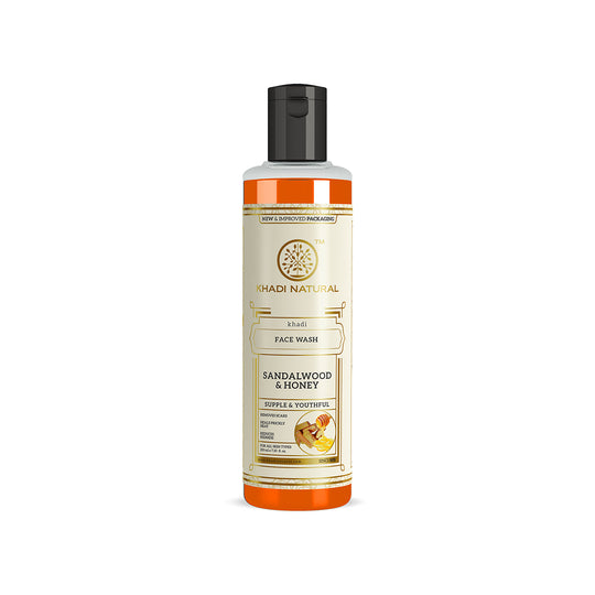 Khadi Natural Sandalwood & Honey Face Wash - 210gm - Buy from Indicrest