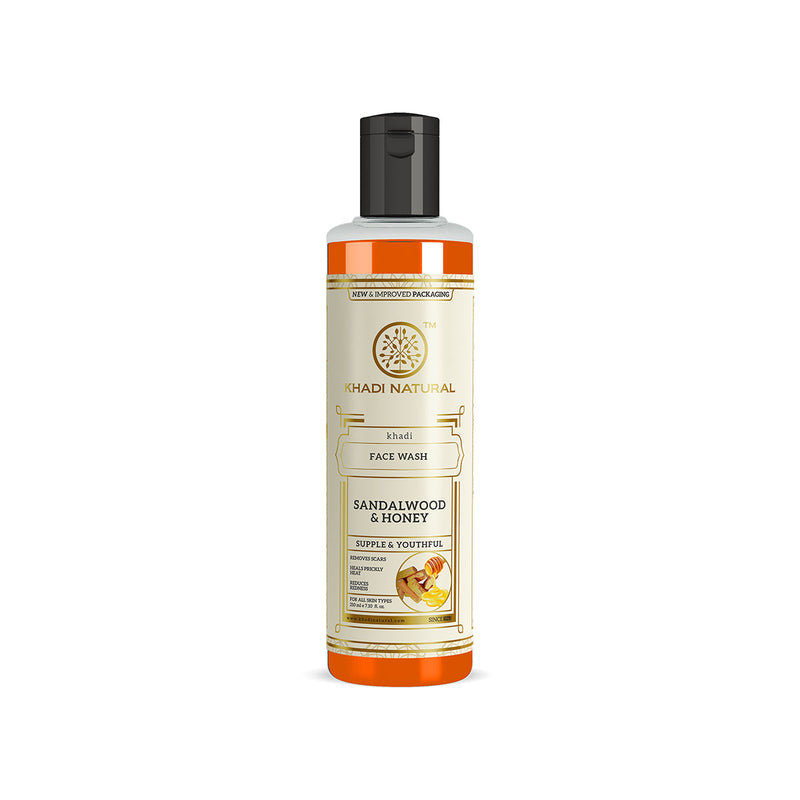 Khadi Natural Sandalwood & Honey Face Wash - 210gm - Buy from Indicrest
