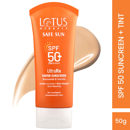 Lotus Herbals Safe Sun UltraRx Tinted Sunscreen SPF 50+, S2 - 50g