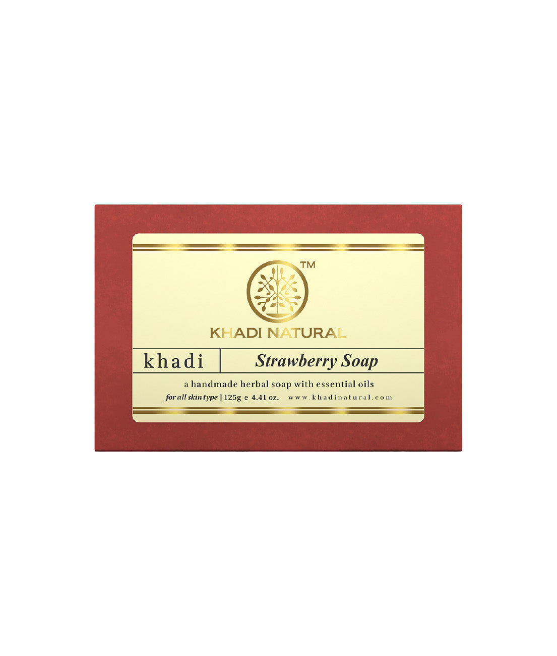 Khadi Natural Strawberry Soap - 125gm - Buy from Indicrest
