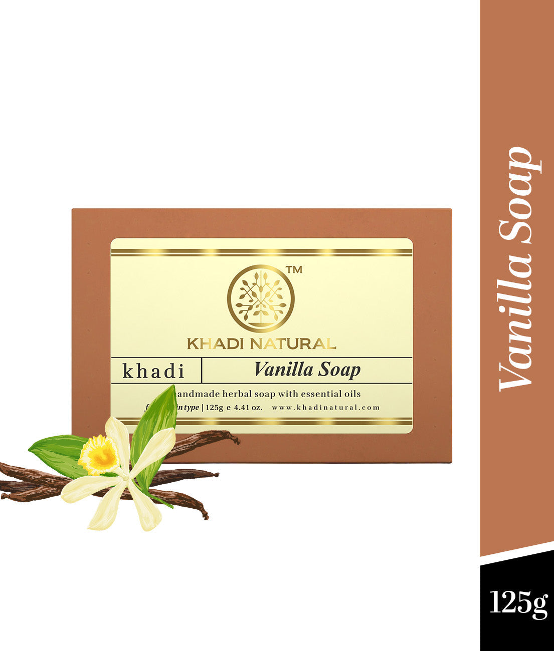 Khadi Natural Vanilla Soap - 125gm - Image 7 - Buy from Indicrest
