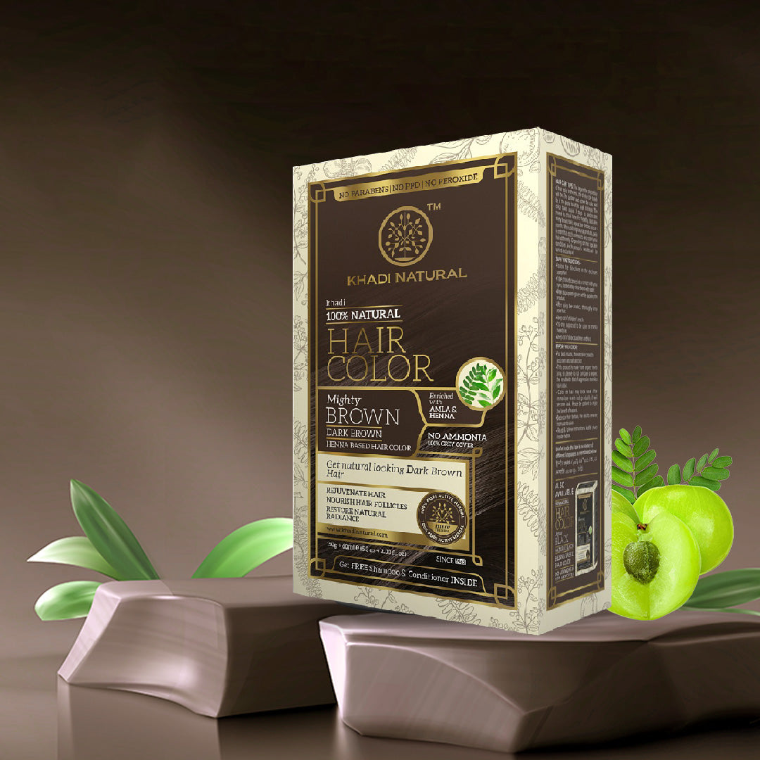 Khadi Natural Mighty Brown Hair Color - 150gm - Image 7 - Buy from Indicrest